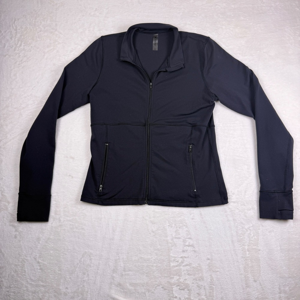 Women's Black TNA long sleeve relay zip up